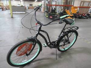 lot 754 image: 26 Schwinn Fairhaven Cruiser Womens 7-Speed Cruiser Bike, BlackSea Green.