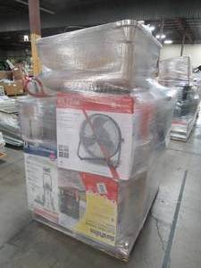lot 326 image: WHOLESALE MIXED PALLET OF MISCELLANEOUS TOOLS, SMALL HOUSEWARES AND MORE