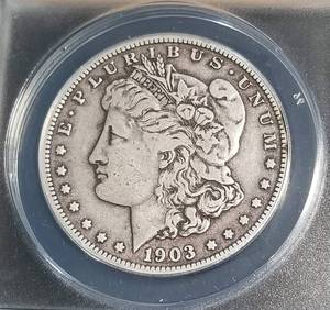 1903-S MORGAN SILVER DOLLAR VF25 ANACS BETTER DATE COIN