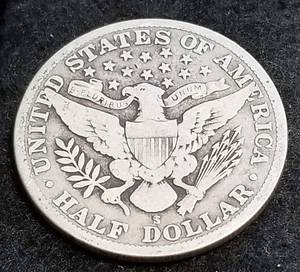1915-S BARBER SILVER HALF DOLLAR