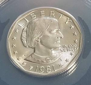 1981-S SUSAN B ANTHONY US DOLLAR MS65 ANACS