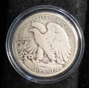 1918-S WALKING LIBERTY HALF DOLLAR IN AIRTITE