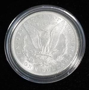 1887 MORGAN SILVER DOLLAR UNC IN AIRTITE