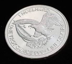 1 TROY OZ. .999 FINE SILVER 1985 ENGELHARD AMERICAN PROSPECTOR