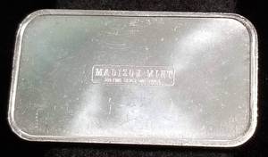 1 TROY OZ. .999 FINE SILVER BAR ADRIATIC 31 MADISON MINT