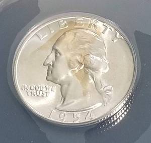 1954-S WASHINGTON QUARTER MS64 ANACS