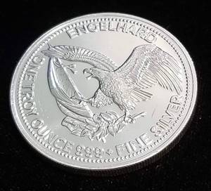 1 TROY OZ. .999 FINE SILVER 1986 ENGELHARD AMERICAN PROSPECTOR