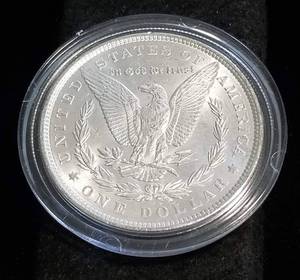 1889 MORGAN SILVER DOLLAR BU IN AIRTITE HOLDER