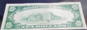 1928-B US $10 FEDERAL RESERVE GOLD DEMAND NOTE