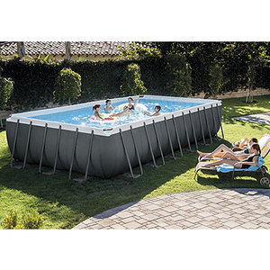 lot 102 image: New - Intex Ultra XTR 24 x 12 x 52 Rectangular Metal-Frame Pool Set