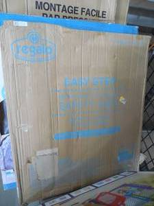 lot 77 image: Regalo Easy Step 38.5-Inch Extra Wide Walk Thru Baby Gate, Includes 6-Inch Extension Kit, 4 Pack Pressure Mount Kit, 4 Pack Wall Cups and Mounting Kit
