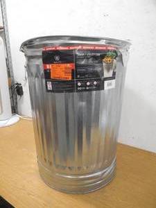 lot 127 image: 31 Gal. Galvanized Steel Round Trash Can