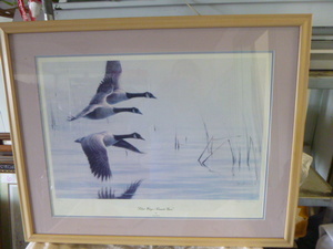 lot 7 image: Silent Wings - Canada Geese by Gary Moss
