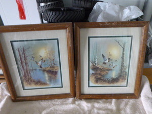 lot 62 image: 2 Flying Duck Prints by Andres Orpinas