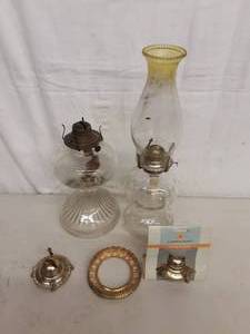 lot 10 image: 2-Oil Lamps & Parts