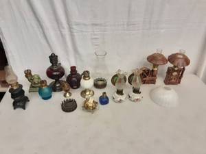 lot 13 image: Collection Of Miniature Oil Lamps