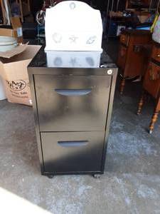 lot 19 image: 2-Drawer File With Key & Mail Organizer