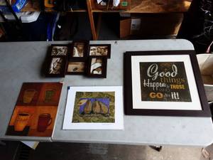 lot 66 image: 2-Prints, 1-Collage Frame, 1-Framed Picture.
