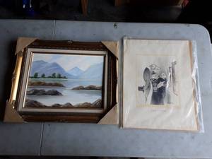 lot 67 image: 2-Pieces Of Art (1-Framed)