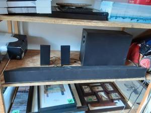 lot 75 image: Vizio Blu Tooth Sound Bar With Sub & 2-Speakers