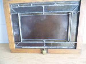 lot 36 image: Antique Stained Glass Transom Window