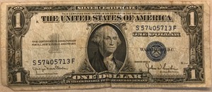 1935 D $1 Silver Certificate - # S 57405713 F