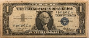 1957 $1 Silver Certificate - # F 10419711 A