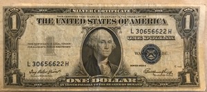 1935 E 1$ Silver Certificate - # 30656622 H