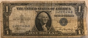 1935 A $1 Silver Certificate - # U 47571434 B