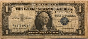 1957 A $1 Silver Certificate - # A 61721912 A