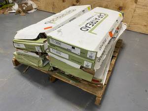lot 16 image: 12 Cases Cap A Tread Choice OakBlack Willow 47 in. Long x 12-18 in. Deep x 1-1116 in. Height Laminate to Cover Stairs 1 in. Thick