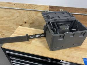 lot 24 image: RYOBI 16 in. 37cc 2-Cycle Gas Chainsaw with Heavy-Duty Case