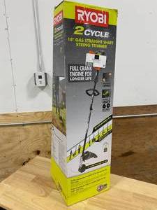 lot 27 image: RYOBI 25CC 2-Cycle Attachement Capable Full Crank Straight Gas Shaft String Trimmer