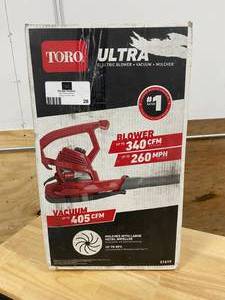 lot 28 image: TORO Ultra 250 MPH 350CFM Electric 12 Amp BlowerVacuumMulcher