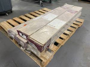 lot 42 image: 5 Cases HOME DECORATORS COLLECTION Alder Springs Oak 12mm Thick x 6-13 Wide x 50-58 Length Laminate Flooring (17.72 sq. ft per case)