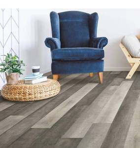 lot 43 image: 5 Cases PERGO Outlast Waterproof Standout Grey Oak 10mm t x 6.14 w x 47.24 L Laminate Flooring (16.12 Sqft per case).