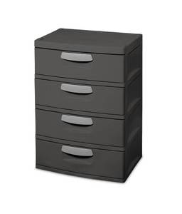 lot 56 image: STERILITE 35.5 H x 18.75 W x 25.63 D 4-Drawer Plastic Chest