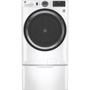 lot 4 image: GE 16 White Laundry Pedestal With Storage Drawer