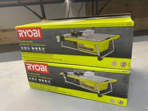 Lot Of 2 Ryobi 7 in. 4.8 Amp Tabletop Tile Saw