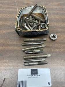 Lot Of Taps And Dies, Drill Bits, Made In USA.