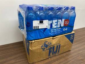 Mixed Lot Of 2 Cases Fiji Water, TEN Spring Water
