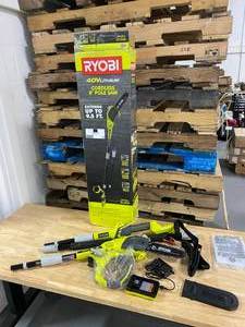 RYOBI 8 in. 40-Volt Lithium-Ion Cordless Pole Saw, 2 Ah Battery and Charger Included