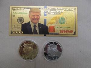 lot 16 image: Commeriative Coins, 24k gold foil bill