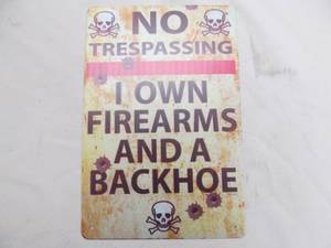 lot 18 image: Metal Sign