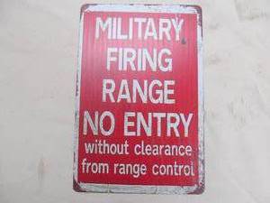 lot 20 image: Metal Sign