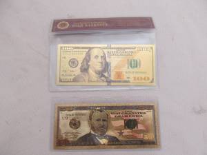 lot 45 image: Gold Bank Note, 99.9% pure gold foil