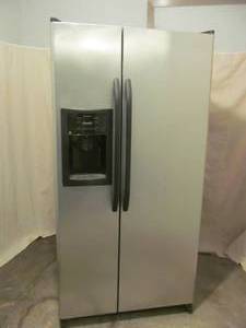 lot 79 image: GE Stainless steel fridge
