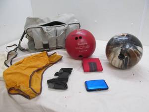 lot 170 image: bowling balls, accessories