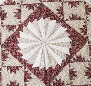 lot 49 image: Modern Hand Crafted Basket Quilt