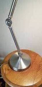 lot 26 image: Tensor Heavy Brushed Aluminum Desk Table Lamp